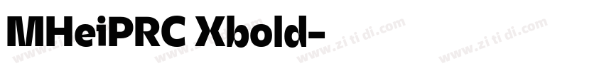 MHeiPRC Xbold字体转换
